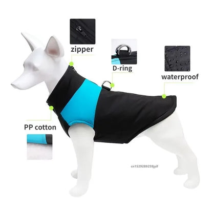 Waterproof Winter Dog Jacket - Padded Coat for Small to Large Dogs - ZOOMNSTORE