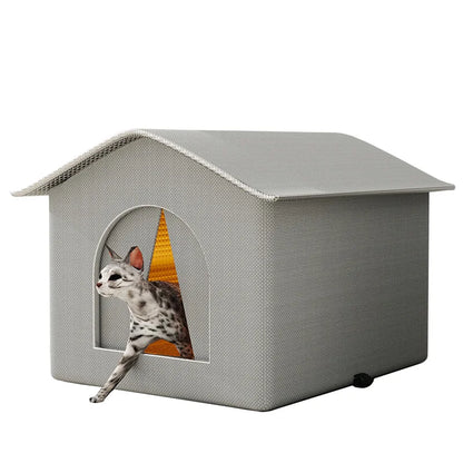 Stray Cat dog House Waterproof Outdoor Winter Warm Pet Cave Sleeping Beds Home Foldable Washable for Small Dog Puppy Supplies - ZOOMNSTORE
