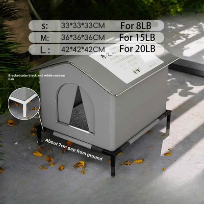 Stray Cat dog House Waterproof Outdoor Winter Warm Pet Cave Sleeping Beds Home Foldable Washable for Small Dog Puppy Supplies - ZOOMNSTORE