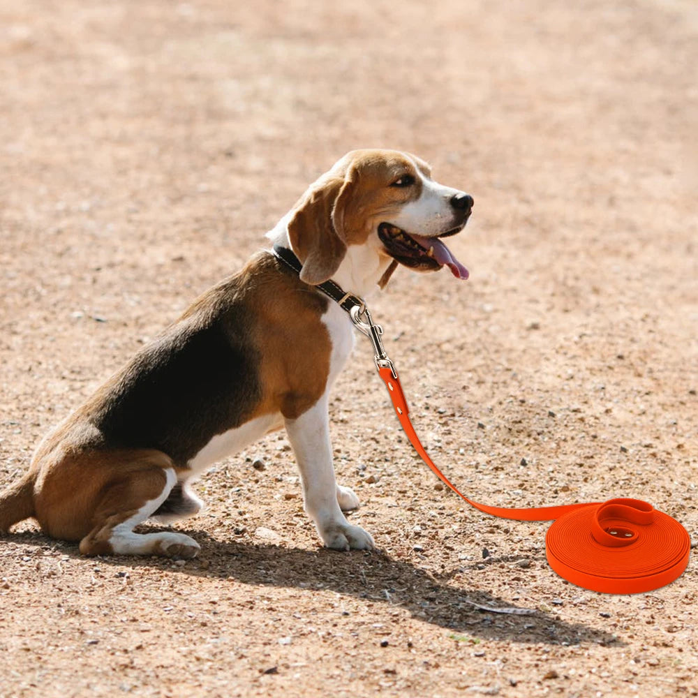 Waterproof Dog Leash - Easy Clean PVC Training Lead for Small to Large Dogs 3m 5m 10m 15m - ZOOMNSTORE
