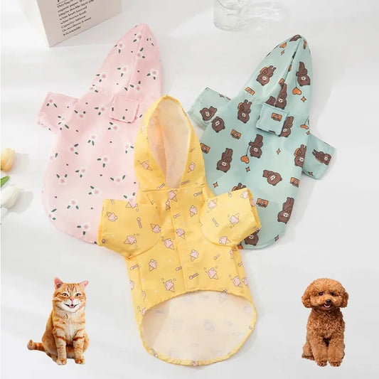 Waterproof Dog Raincoat - Summer Short Sleeve Outdoor Coat for Bichon  Schnauzer - ZOOMNSTORE