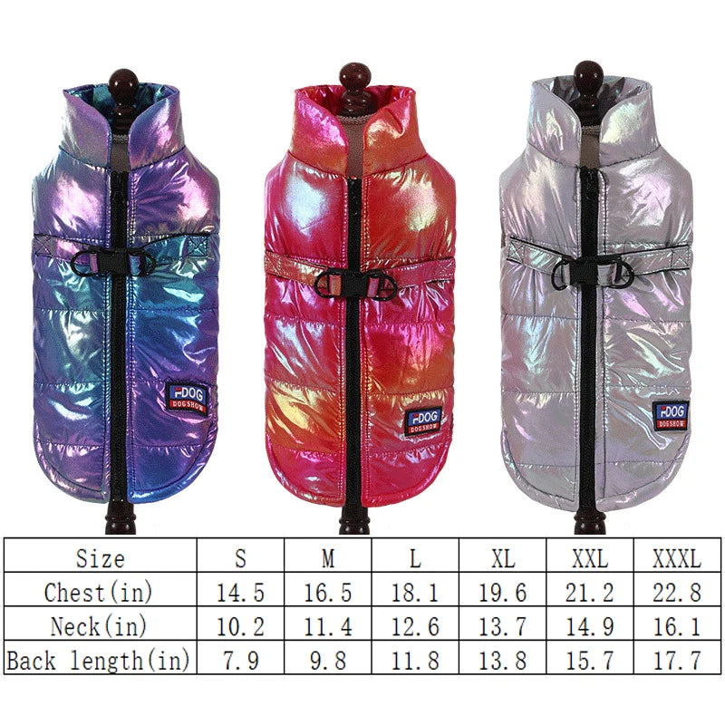 Waterproof Dog Vest - Reflective Color Changing Autumn Dog Apparel With Velvet Warmth - ZOOMNSTORE