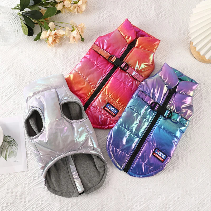 Waterproof Dog Vest - Reflective Color Changing Autumn Dog Apparel With Velvet Warmth - ZOOMNSTORE
