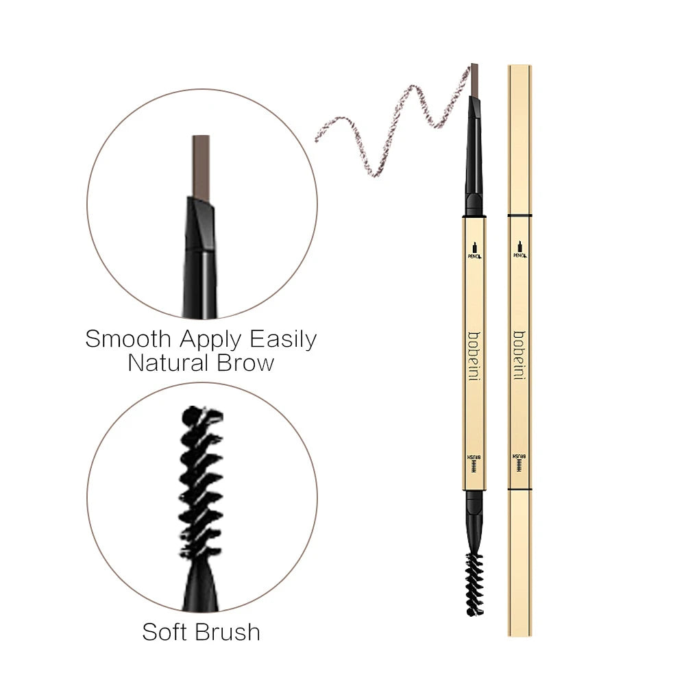Waterproof Dual-Ended Eyebrow Pencil - Precise Long-Lasting Smudge-Proof Brow Makeup - ZOOMNSTORE