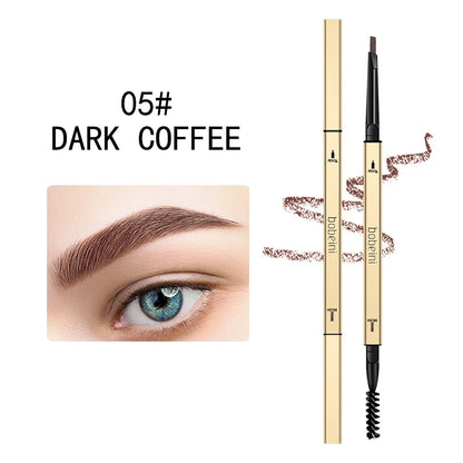 Waterproof Dual-Ended Eyebrow Pencil - Precise Long-Lasting Smudge-Proof Brow Makeup - ZOOMNSTORE