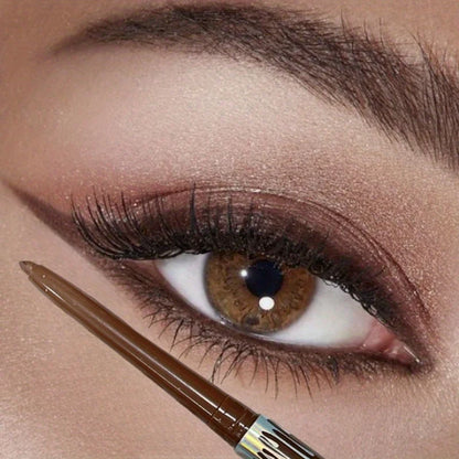 Waterproof Eyeliner Pen - Brown Silkworm Style Soft Pencil, Quick Dry, Long Lasting - ZOOMNSTORE