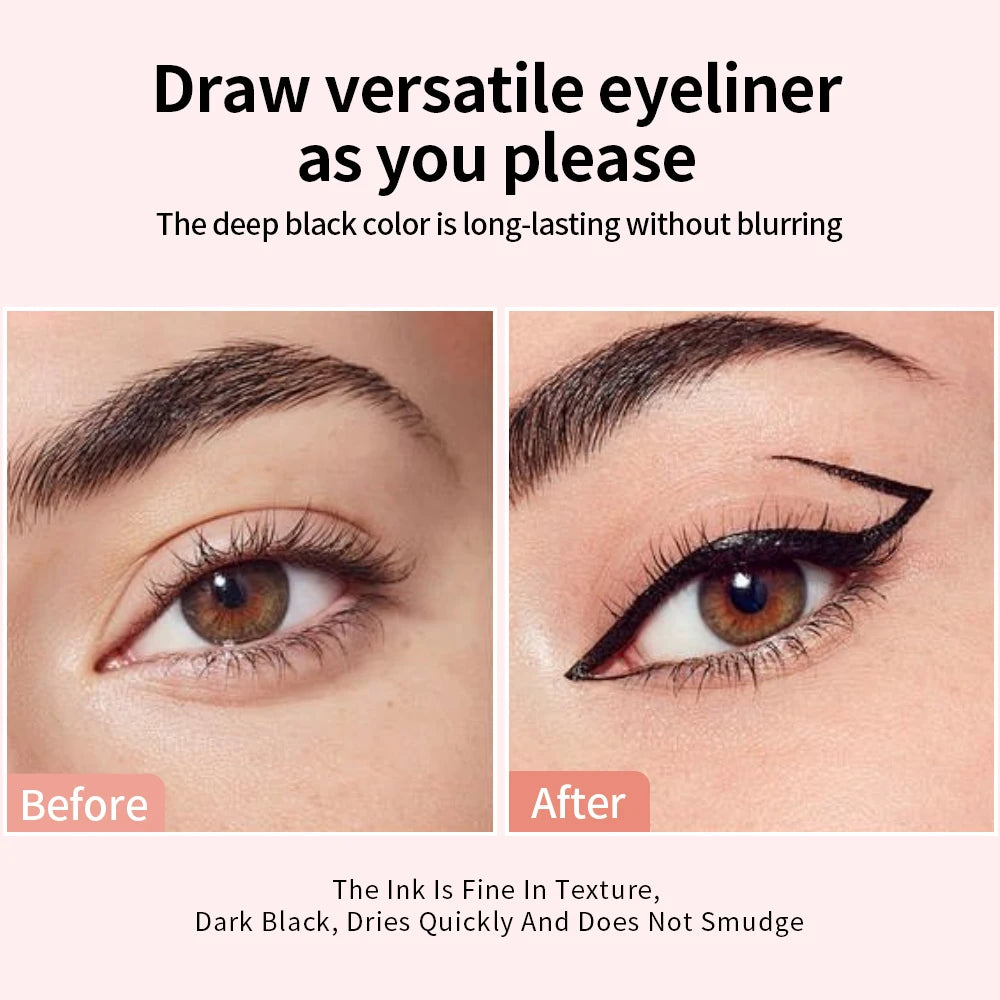 Waterproof Eyeliner Pen - Fast Drying, Smooth, Durable Cream Formula for Natural Eye Makeup - ZOOMNSTORE