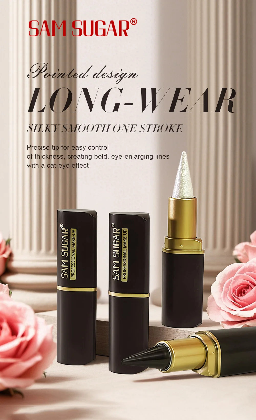 Waterproof Eyeliner Pen - Long Lasting Gel Eye Pencil, Quick Dry Matte Eyebrow Cream - ZOOMNSTORE