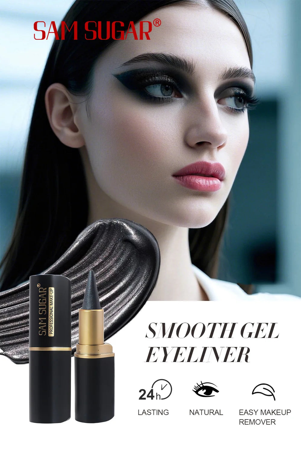 Waterproof Eyeliner Pen - Long Lasting Gel Eye Pencil, Quick Dry Matte Eyebrow Cream - ZOOMNSTORE