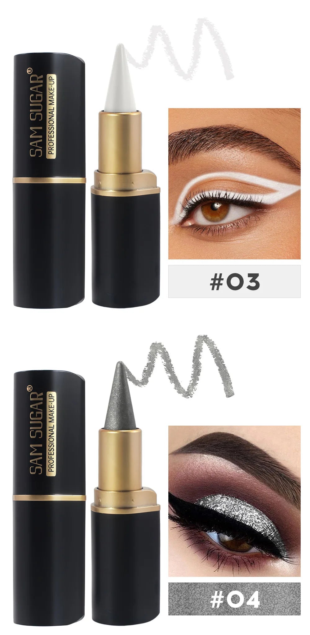 Waterproof Eyeliner Pen - Long Lasting Gel Eye Pencil, Quick Dry Matte Eyebrow Cream - ZOOMNSTORE