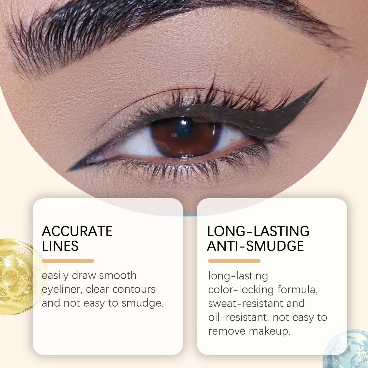 Waterproof Eyeliner Pen - Long Lasting, Smudge Proof, Quick Drying Eye Makeup Pencil - ZOOMNSTORE