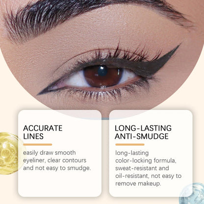 Waterproof Eyeliner Pen - Long Lasting, Smudge Proof, Quick Drying Eye Makeup Pencil - ZOOMNSTORE