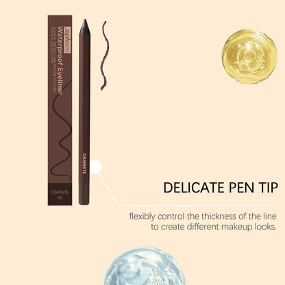 Waterproof Eyeliner Pen - Long Lasting, Smudge Proof, Quick Drying Eye Makeup Pencil - ZOOMNSTORE