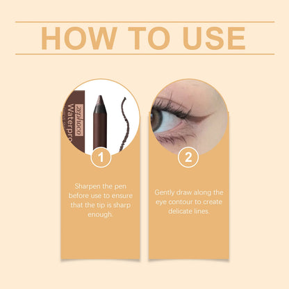 Waterproof Eyeliner Pen - Long Lasting, Smudge Proof, Quick Drying Eye Makeup Pencil - ZOOMNSTORE