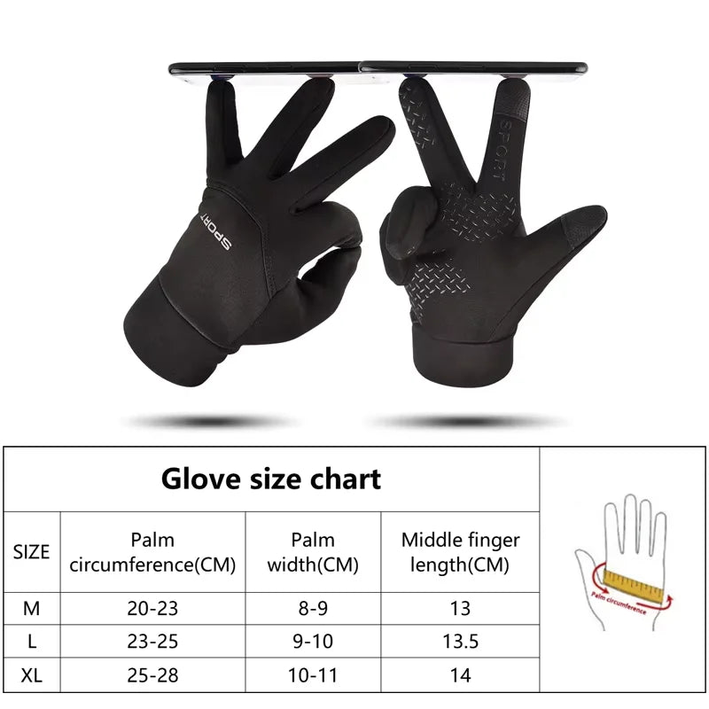 Waterproof Football Gloves – Thermal Grip Cycling Sports Mittens With Polyester - ZOOMNSTORE