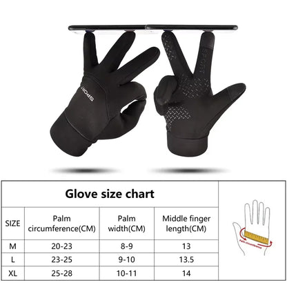 Waterproof Football Gloves – Thermal Grip Cycling Sports Mittens With Polyester - ZOOMNSTORE