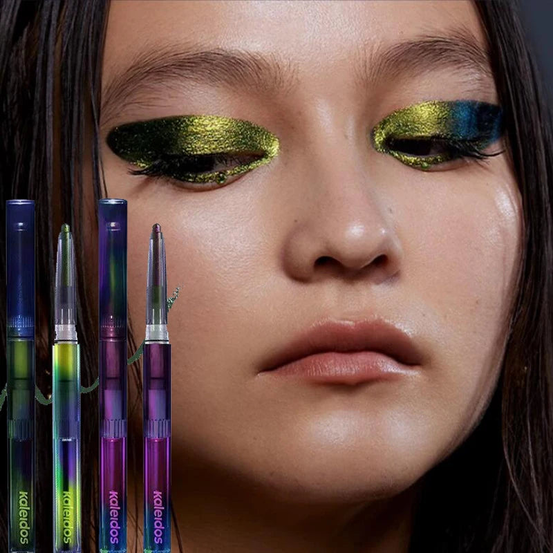 Waterproof Gel Eyeliner – Long Wear Chameleon Color Metallic Glitter Eye Pen - ZOOMNSTORE