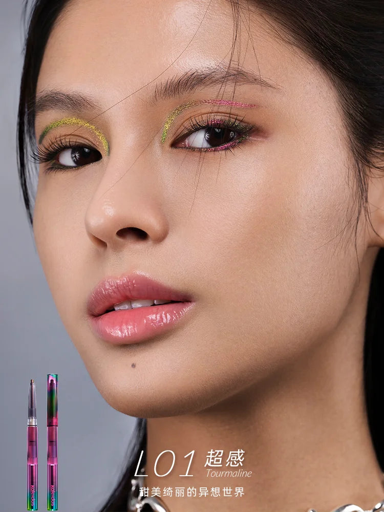 Waterproof Gel Eyeliner – Long Wear Chameleon Color Metallic Glitter Eye Pen - ZOOMNSTORE