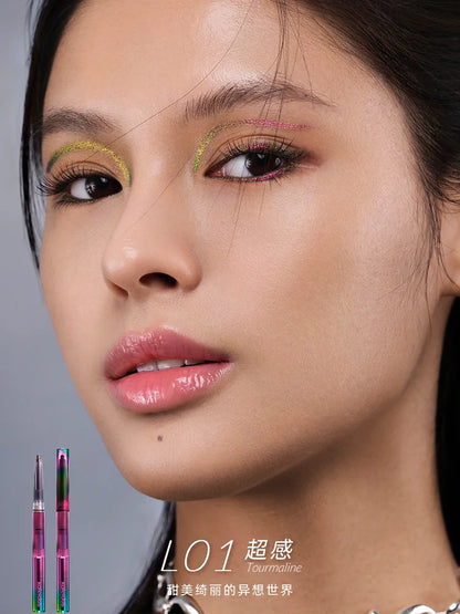 Waterproof Gel Eyeliner – Long Wear Chameleon Color Metallic Glitter Eye Pen - ZOOMNSTORE