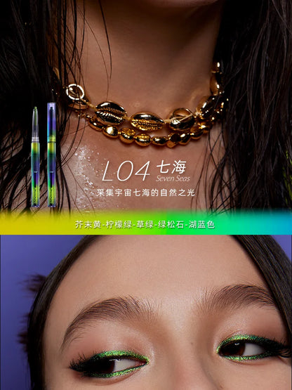 Waterproof Gel Eyeliner – Long Wear Chameleon Color Metallic Glitter Eye Pen - ZOOMNSTORE