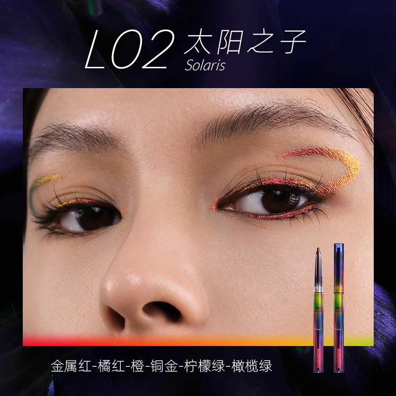 Waterproof Gel Eyeliner – Long Wear Chameleon Color Metallic Glitter Eye Pen - ZOOMNSTORE