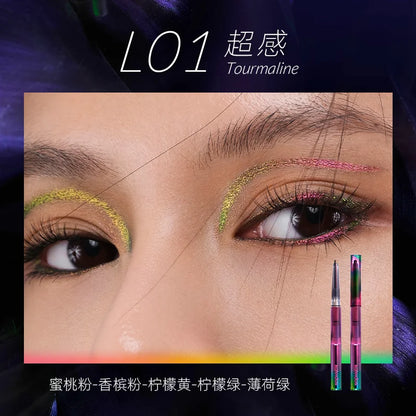 Waterproof Gel Eyeliner – Long Wear Chameleon Color Metallic Glitter Eye Pen - ZOOMNSTORE