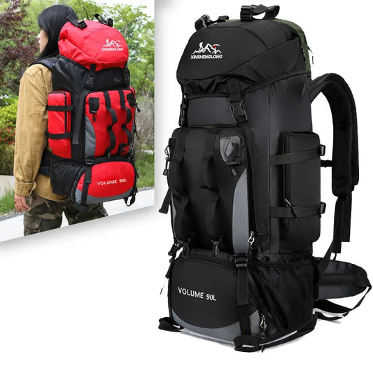 90L Waterproof Hiking Backpack - Large Capacity Rucksack for Camping  Outdoor Sports - ZOOMNSTORE