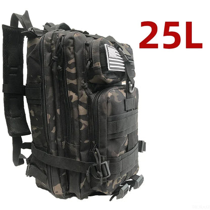 Tactical Waterproof Backpack - 25L50L Nylon Rucksack for Trekking Fishing Hunting Camping Hiking - ZOOMNSTORE