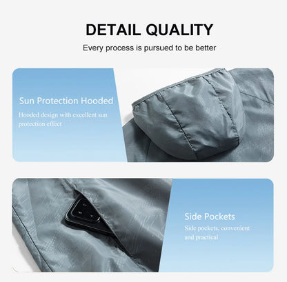 Waterproof Hiking Jacket - Lightweight Quick Dry Jacket With UPF 50+ Sun Protection Coat - ZOOMNSTORE