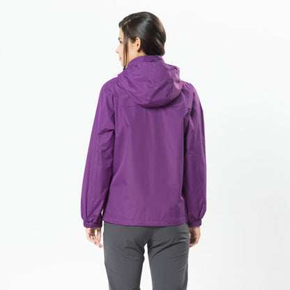 Waterproof Hiking Jacket - Women's Breathable Windproof Camping Coat With Adjustable Hood - ZOOMNSTORE