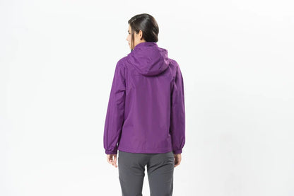 Waterproof Hiking Jacket - Women's Breathable Windproof Camping Coat With Adjustable Hood - ZOOMNSTORE