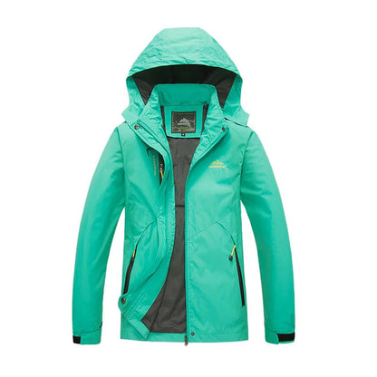 Waterproof Hiking Jacket - Women's Breathable Windproof Camping Coat With Adjustable Hood - ZOOMNSTORE