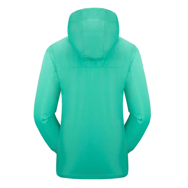 Waterproof Hiking Jacket - Women's Breathable Windproof Camping Coat With Adjustable Hood - ZOOMNSTORE
