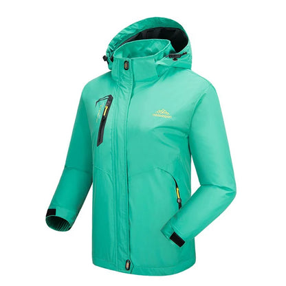 Waterproof Hiking Jacket - Women's Breathable Windproof Camping Coat With Adjustable Hood - ZOOMNSTORE