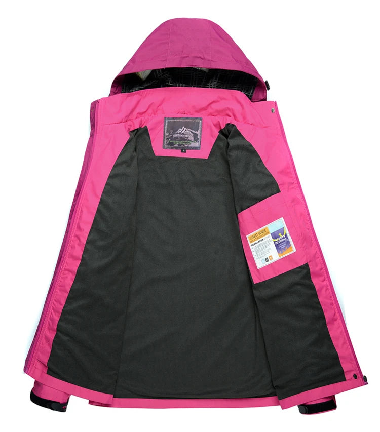Waterproof Hiking Jacket – Women's Windproof Outdoor Sports Coat With Adjustable Hem - ZOOMNSTORE