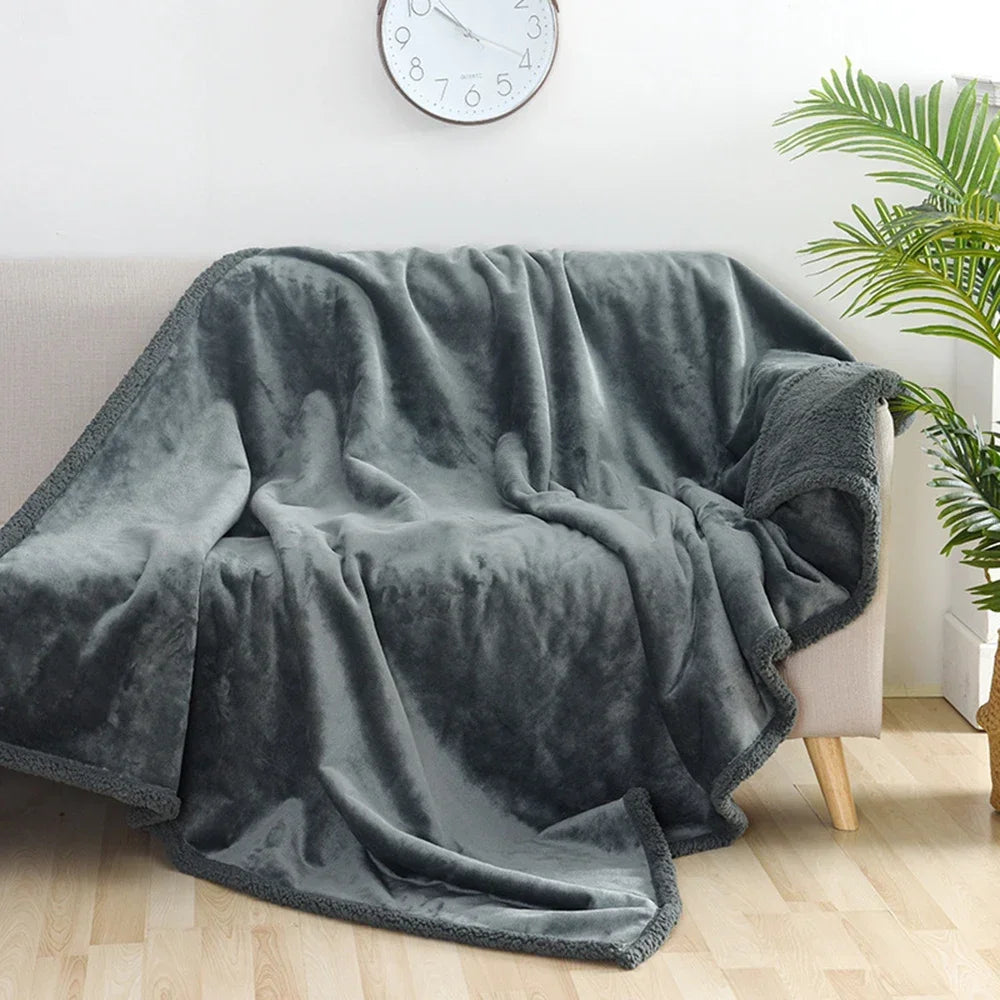 Waterproof King Size Blanket - Cozy Thickened Shaggy Stain Resistant - ZOOMNSTORE