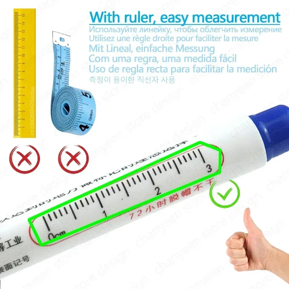 4-80Pcs 2cm Waterproof Long Head Markers Deep Hole Marker Pen for Metal Carpenter Red/Black/Blue/Green Ink Woodworking Tools - ZOOMNSTORE