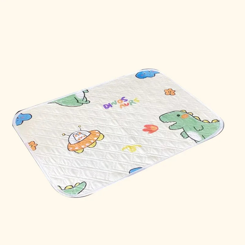 Waterproof Washable Mattress Urine Mat for Baby Toddlers Cute Cartoon Bed Protector Diaper Bedding Urine Pads Cloth Breathable - ZOOMNSTORE