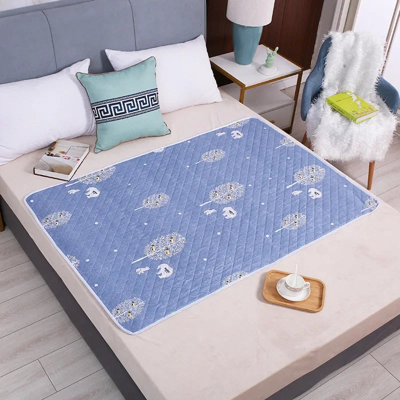 Waterproof Washable Mattress Urine Mat for Baby Toddlers Cute Cartoon Bed Protector Diaper Bedding Urine Pads Cloth Breathable - ZOOMNSTORE