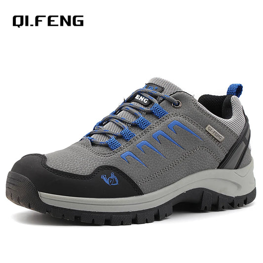 Waterproof Mens Ankle Boots - Casual Fur Hiking Sneakers for Winter - ZOOMNSTORE
