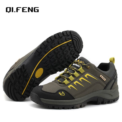 Waterproof Mens Ankle Boots - Casual Fur Hiking Sneakers for Winter - ZOOMNSTORE
