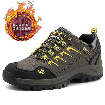 Waterproof Mens Ankle Boots - Casual Fur Hiking Sneakers for Winter - ZOOMNSTORE
