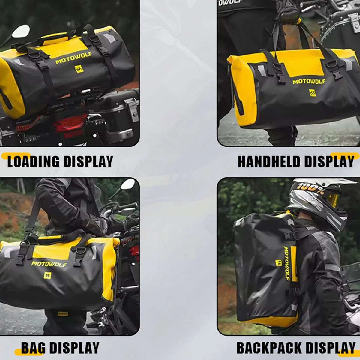 Waterproof Motorcycle Dry Bag - Reflective Duffle for Travel Hiking Camping Fishing - ZOOMNSTORE
