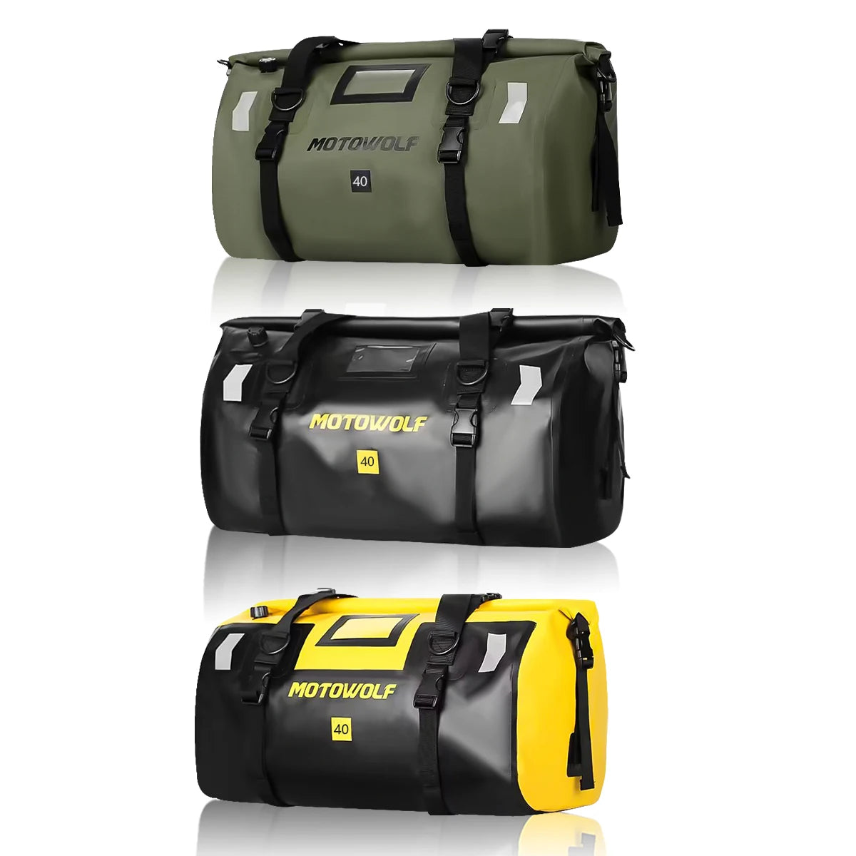 Waterproof Motorcycle Dry Bag - Reflective Duffle for Travel Hiking Camping Fishing - ZOOMNSTORE