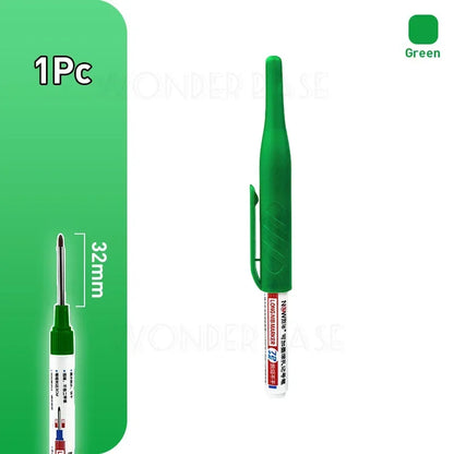 1-8Pcs 4 Colors 32mm Deep Hole Marker Pens Bathroom Waterproof Woodworking Tile Metal Multi-purpose Long Head Oil Markers Pen - ZOOMNSTORE