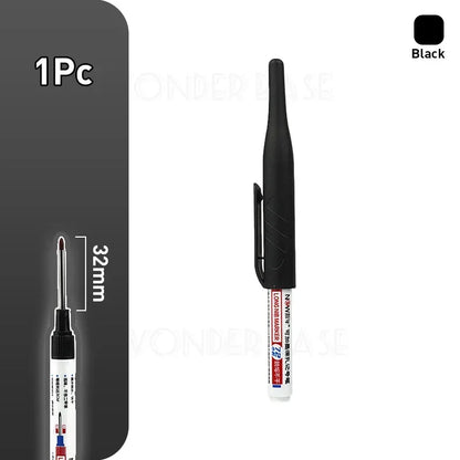 1-8Pcs 4 Colors 32mm Deep Hole Marker Pens Bathroom Waterproof Woodworking Tile Metal Multi-purpose Long Head Oil Markers Pen - ZOOMNSTORE