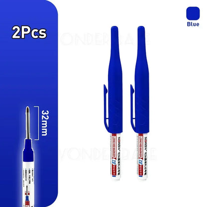 1-8Pcs 4 Colors 32mm Deep Hole Marker Pens Bathroom Waterproof Woodworking Tile Metal Multi-purpose Long Head Oil Markers Pen - ZOOMNSTORE
