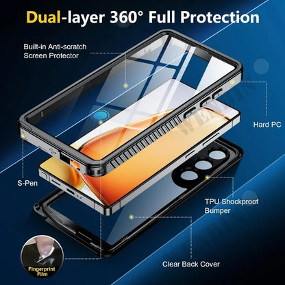 IP68 Waterproof Case for Samsung S23S24S25 - Metal Aluminum Luxury Cover - ZOOMNSTORE