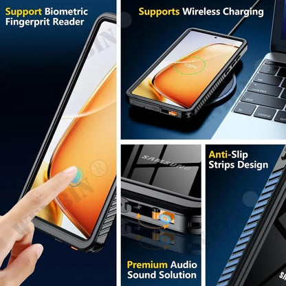 IP68 Waterproof Case for Samsung S23S24S25 - Metal Aluminum Luxury Cover - ZOOMNSTORE