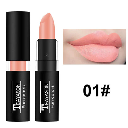 Punk Dark Wine Red Lipstick - Waterproof Matte Makeup with Black and White Lip Gloss - ZOOMNSTORE